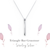 Stunning Triangle Bar Gemstone Necklace